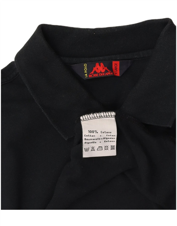 KAPPA Herren Poloshirt XL Schwarz Baumwolle