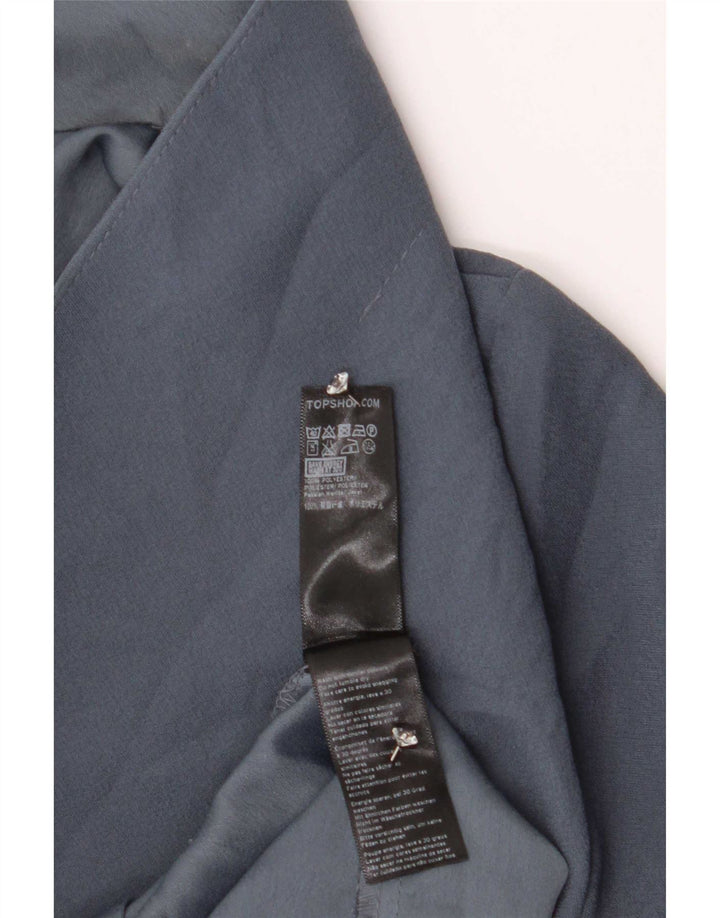 Topshop Damen-Zweireiher-Blazer, Gr. 10, Größe S, Blau, Polyester
