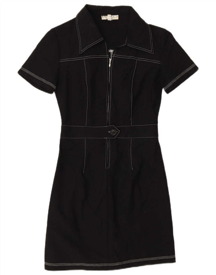Pinko Damen-Etuikleid mit kurzen Ärmeln, UK 12, mittelschwarz, Polyamid