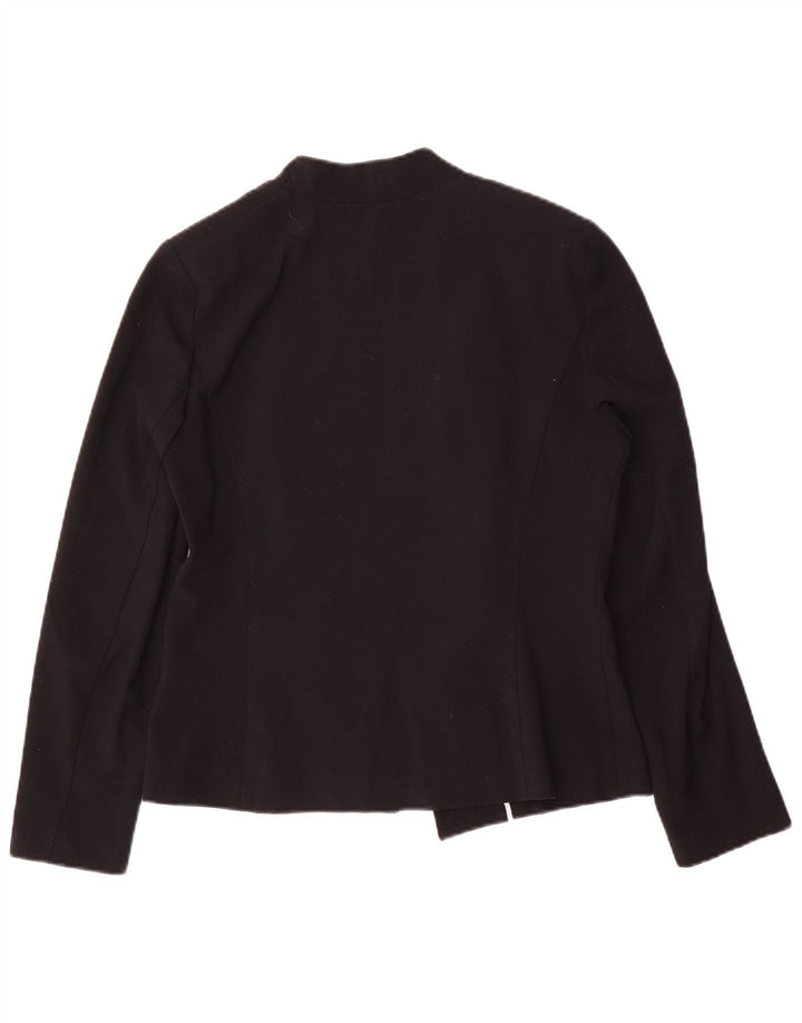Marks & Spencer Womens Open Blazer Jacke UK 12 Mittelschwarzes Polyester