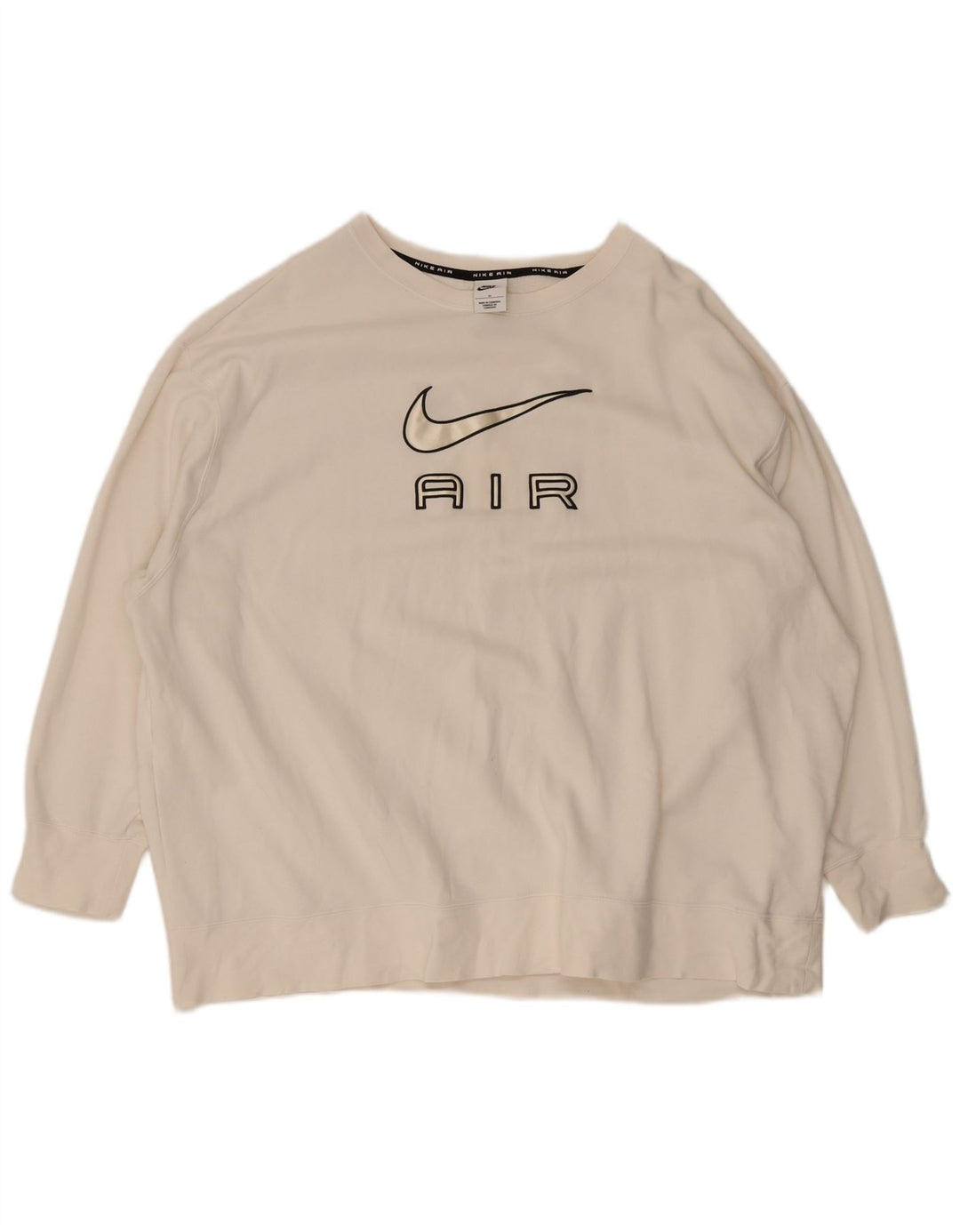 Nike Herren-Sweatshirt in Übergröße mit Grafik, Größe 3XL, weiße Baumwolle