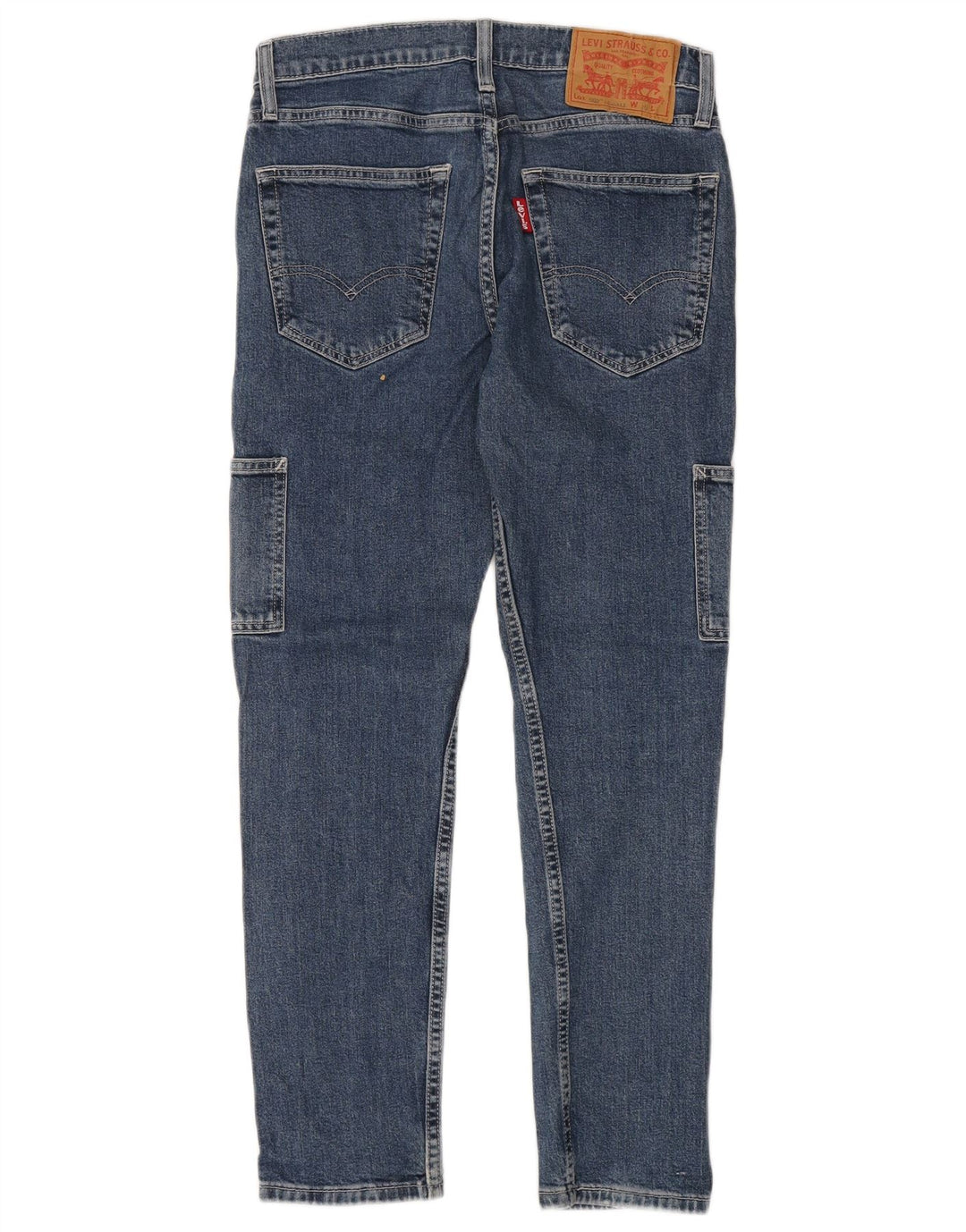 LEVI'S Herren 502 Cargo Tapered Jeans W29 L30 Blaue Baumwolle