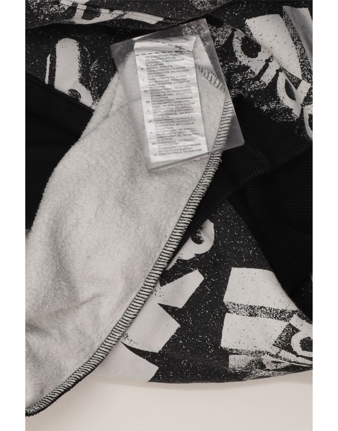 ADIDAS Herren-Kapuzenpullover mit Grafik, groß, schwarze Farbblock-Baumwolle