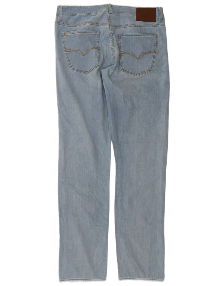 Guess Herren Straight Jeans W34 L34 Blaue Baumwolle