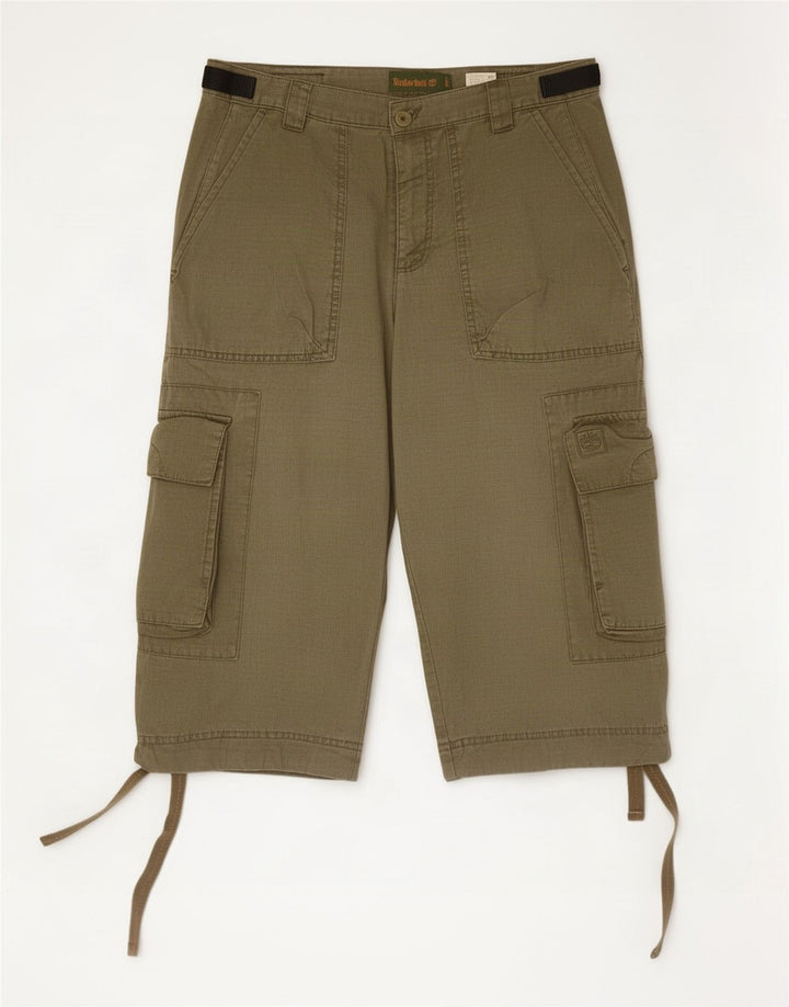 Timberland Herren Cargo-Bermudashorts W32 Medium Khaki Baumwolle