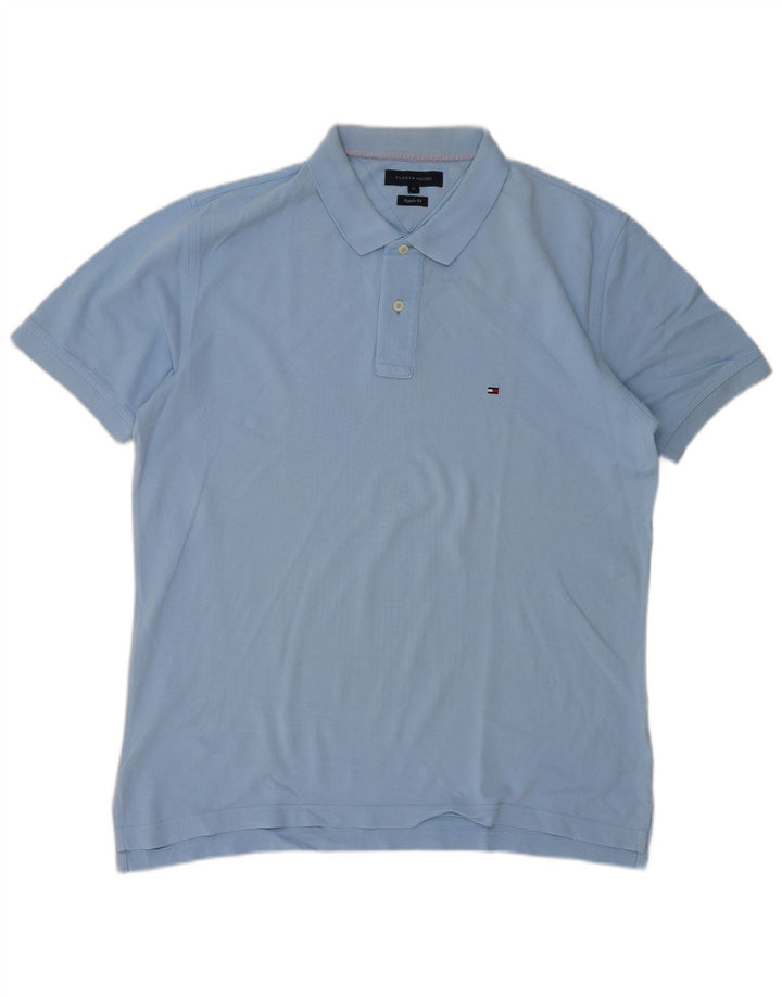 Tommy Hilfiger Herren-Poloshirt mit normaler Passform, XL, Blau