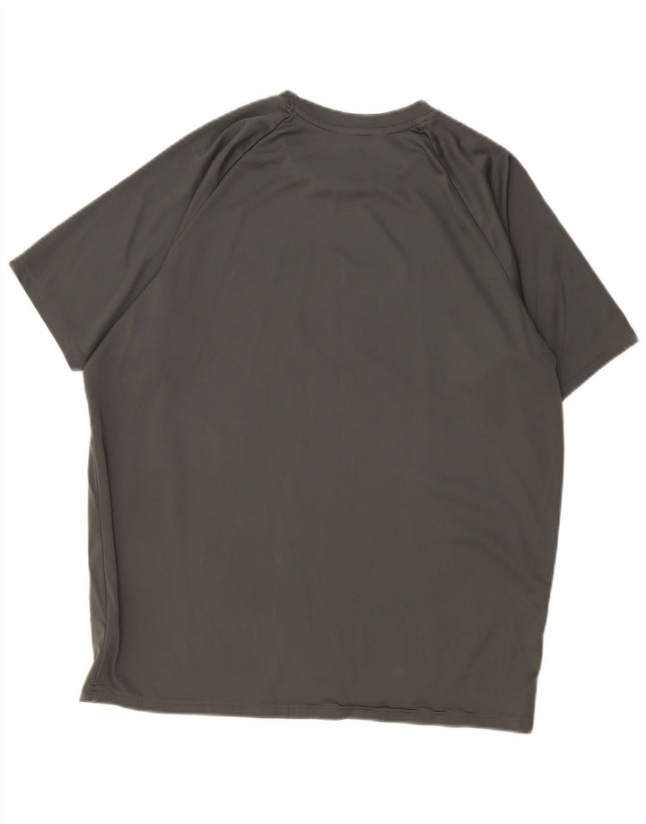 Nike Herren Dri Fit T-Shirt Top Large Grau Polyester