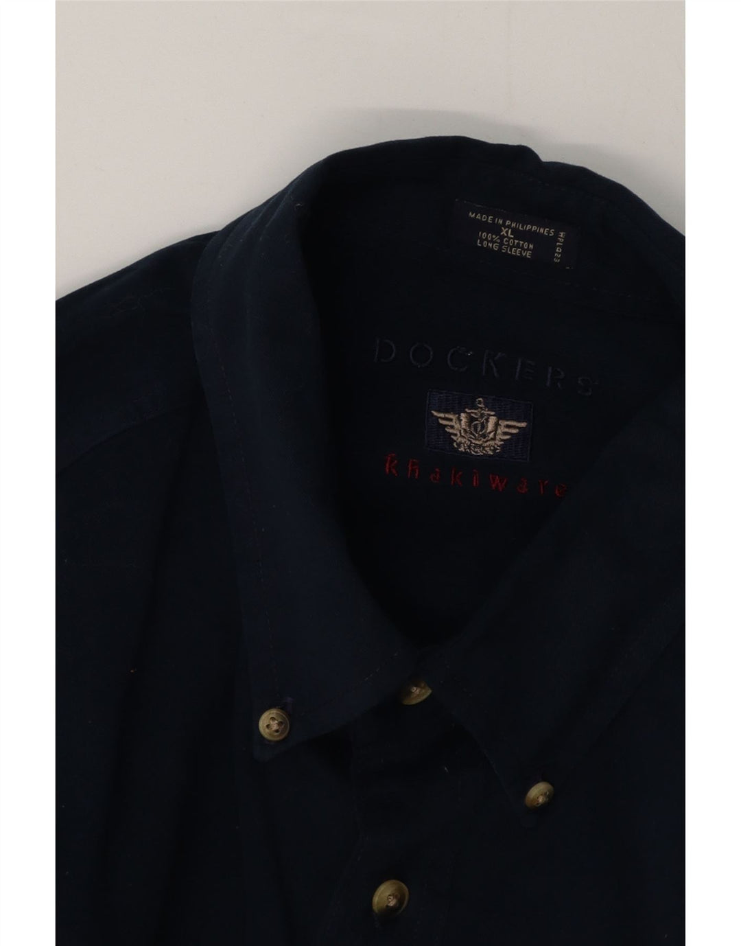 Dockers Herrenhemd XL Marineblau aus Baumwolle