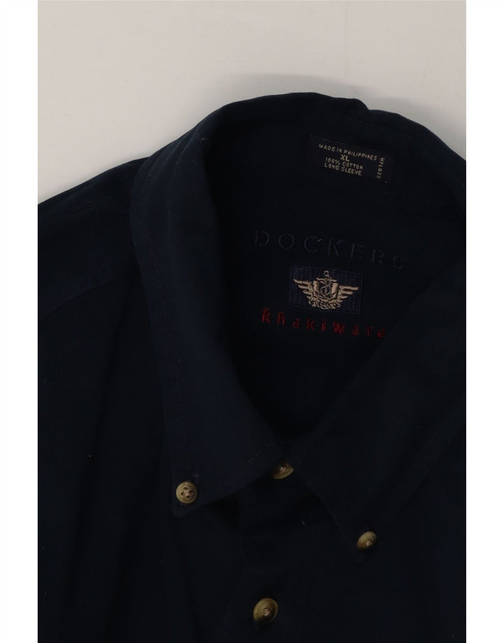 Dockers Herrenhemd XL Marineblau aus Baumwolle