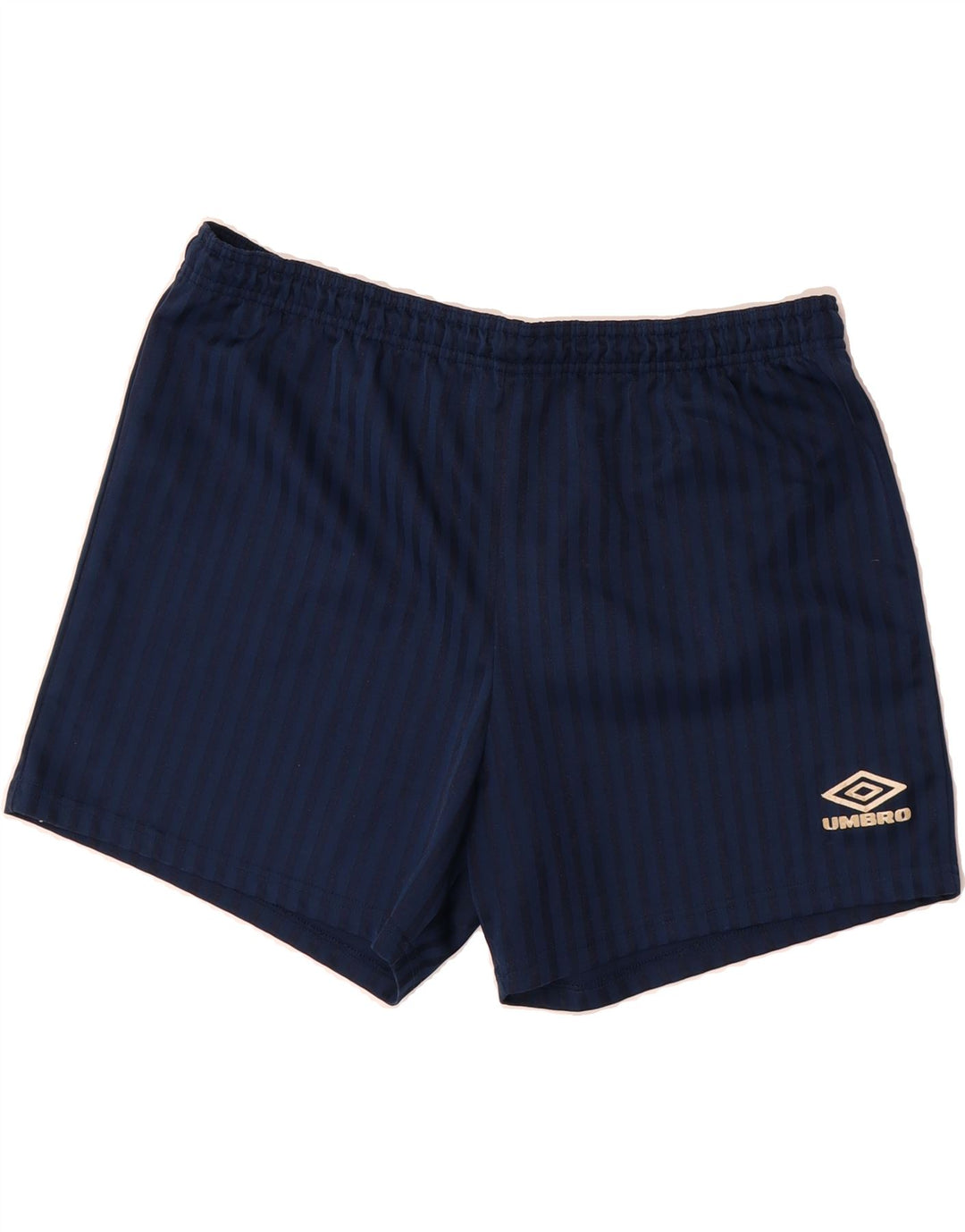 UMBRO Mens Sport Shorts Large  Navy Blue Striped Polyester Vintage Umbro and Second-Hand Umbro from Messina Hembry 