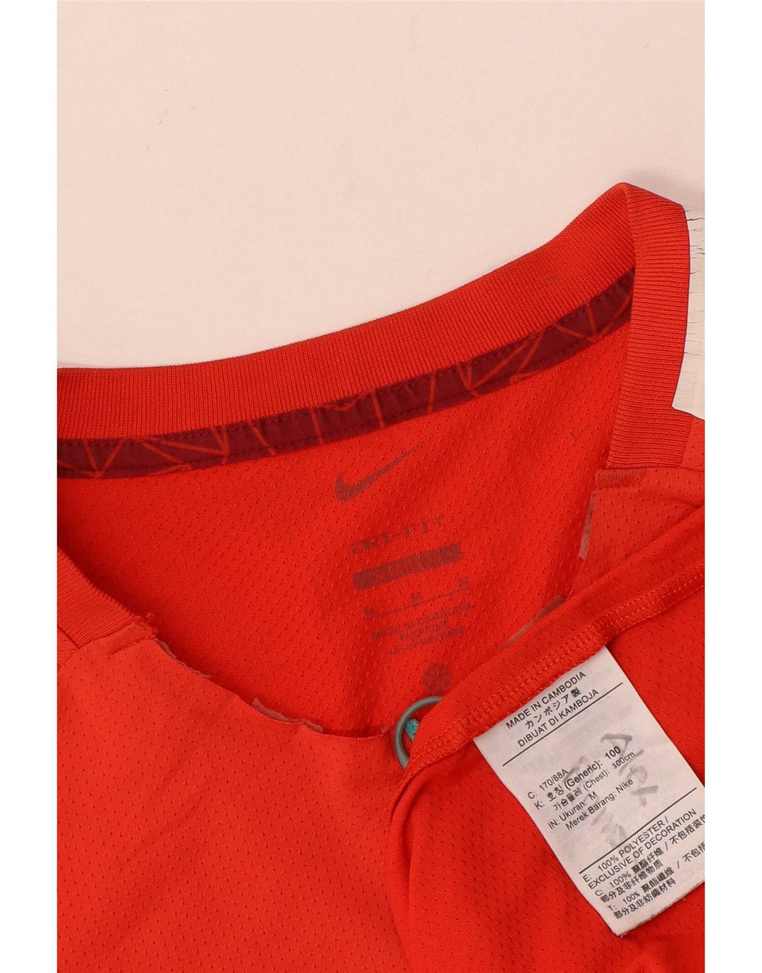 Nike Herren Kurzarm-T-Shirt mit Grafik, Mittelrotes Polyester