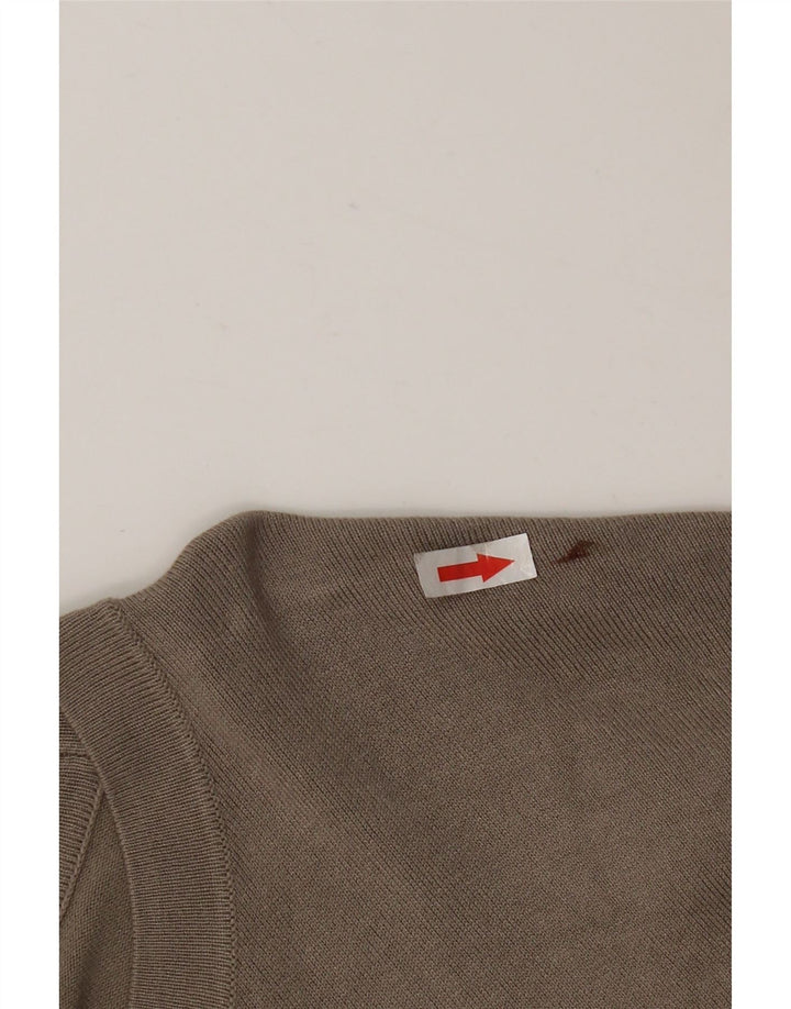 Zara Herren-Pullover mit Rundhalsausschnitt, XL, graue Viskose