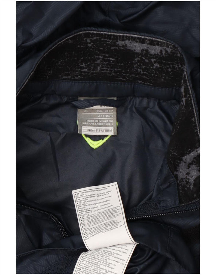 Nike Barcelona Kapuzen-Regenjacke für Jungen, 13–14 Jahre, XL, Marineblau, Polyester