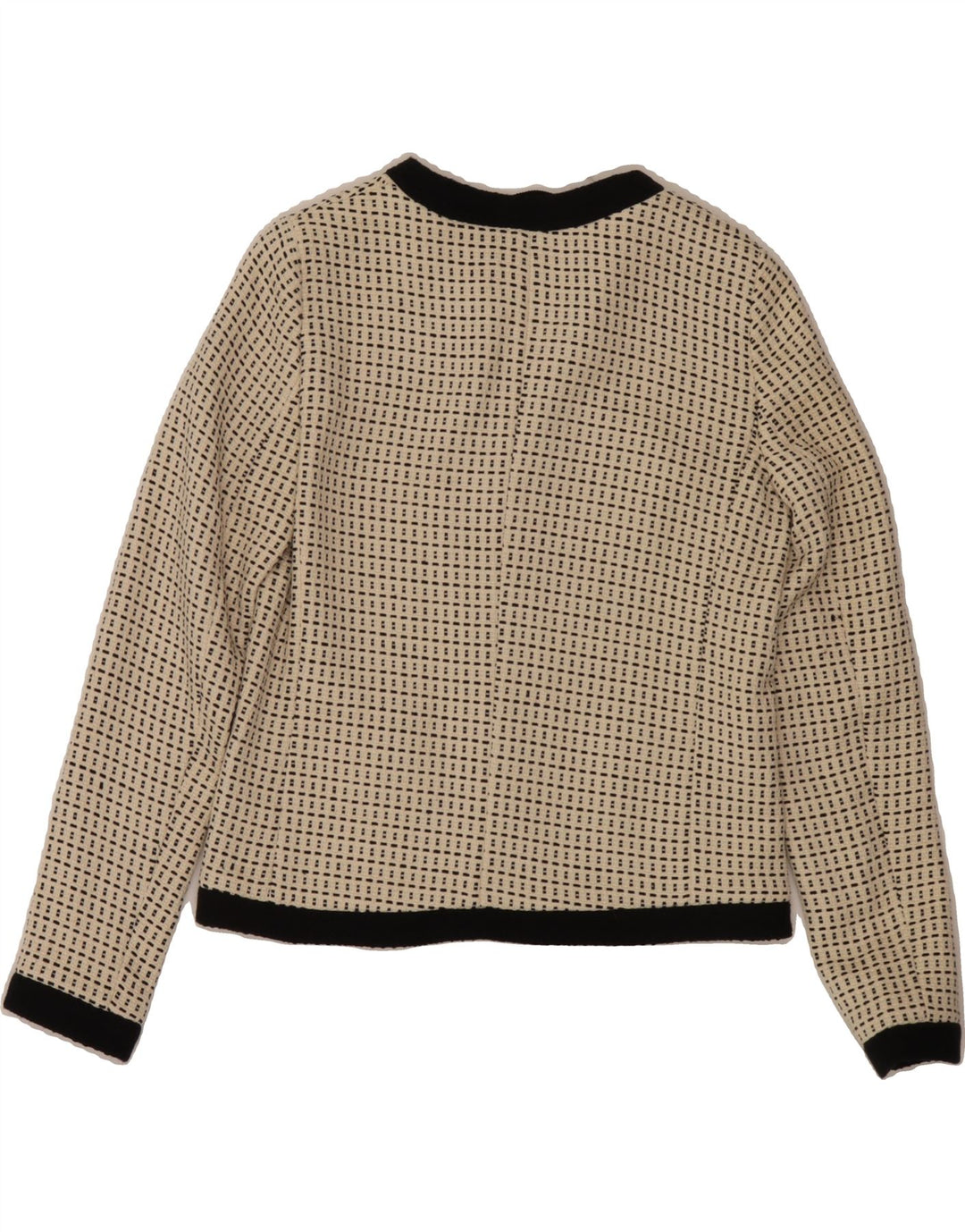 MASSIMO DUTTI Womens Blazer Jacket EU 36 XS Off White Check Cotton Vintage Massimo Dutti and Second-Hand Massimo Dutti from Messina Hembry 