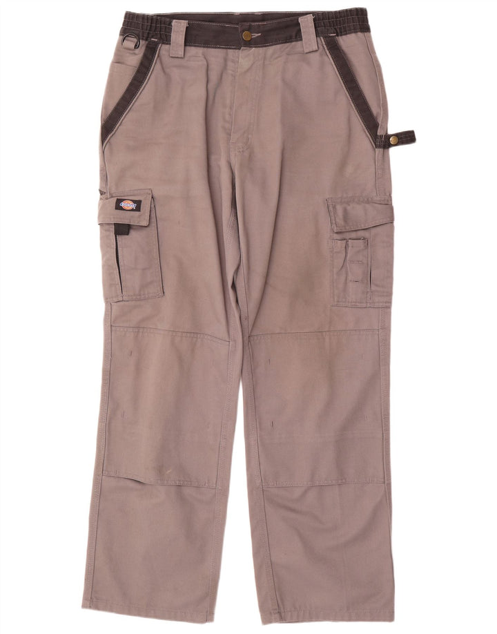 Dickies Gerade Herren-Cargohose W34 L31 Graues Polyester