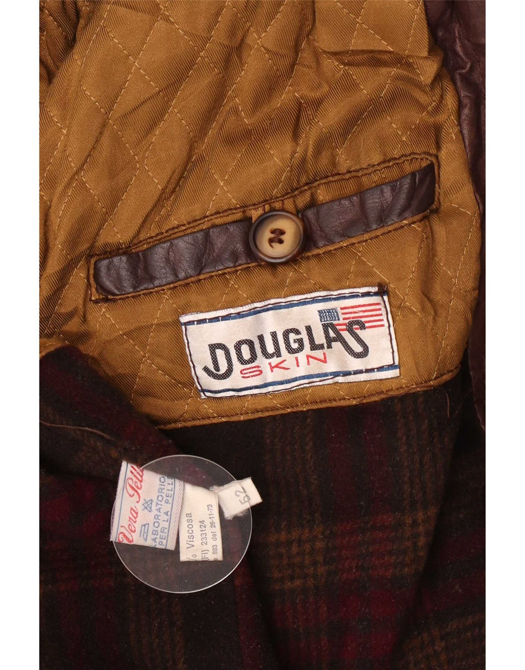 Douglas Herren Lederjacke EU 52 XL Braun Klassisch