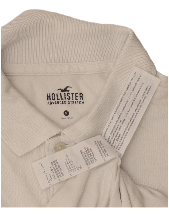 Hollister Herren-Poloshirt aus mittelweißer Baumwolle