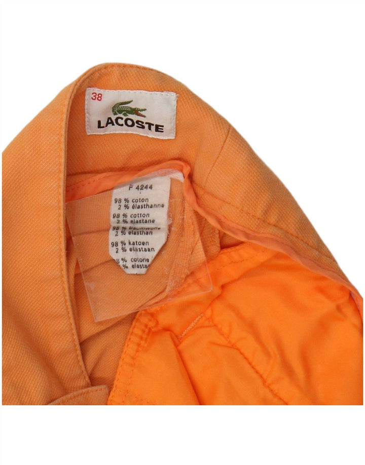 Lacoste Damen Caprihose Größe 38 Mittel W30 L23 Orange Baumwolle