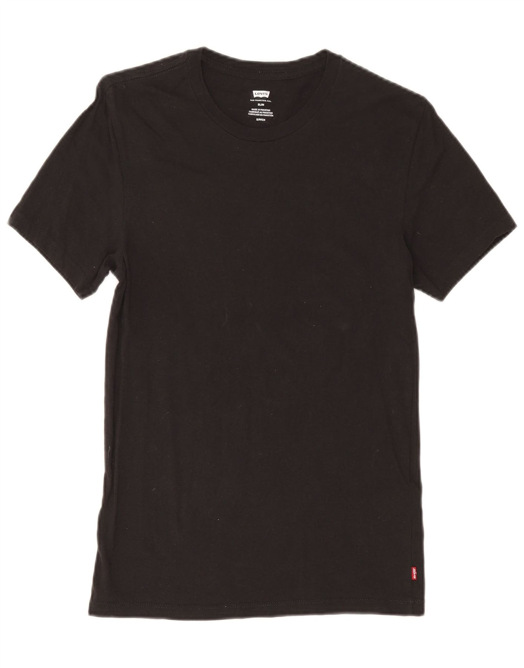 Levi's Herren Slim Fit T-Shirt Top Small Schwarz Baumwolle