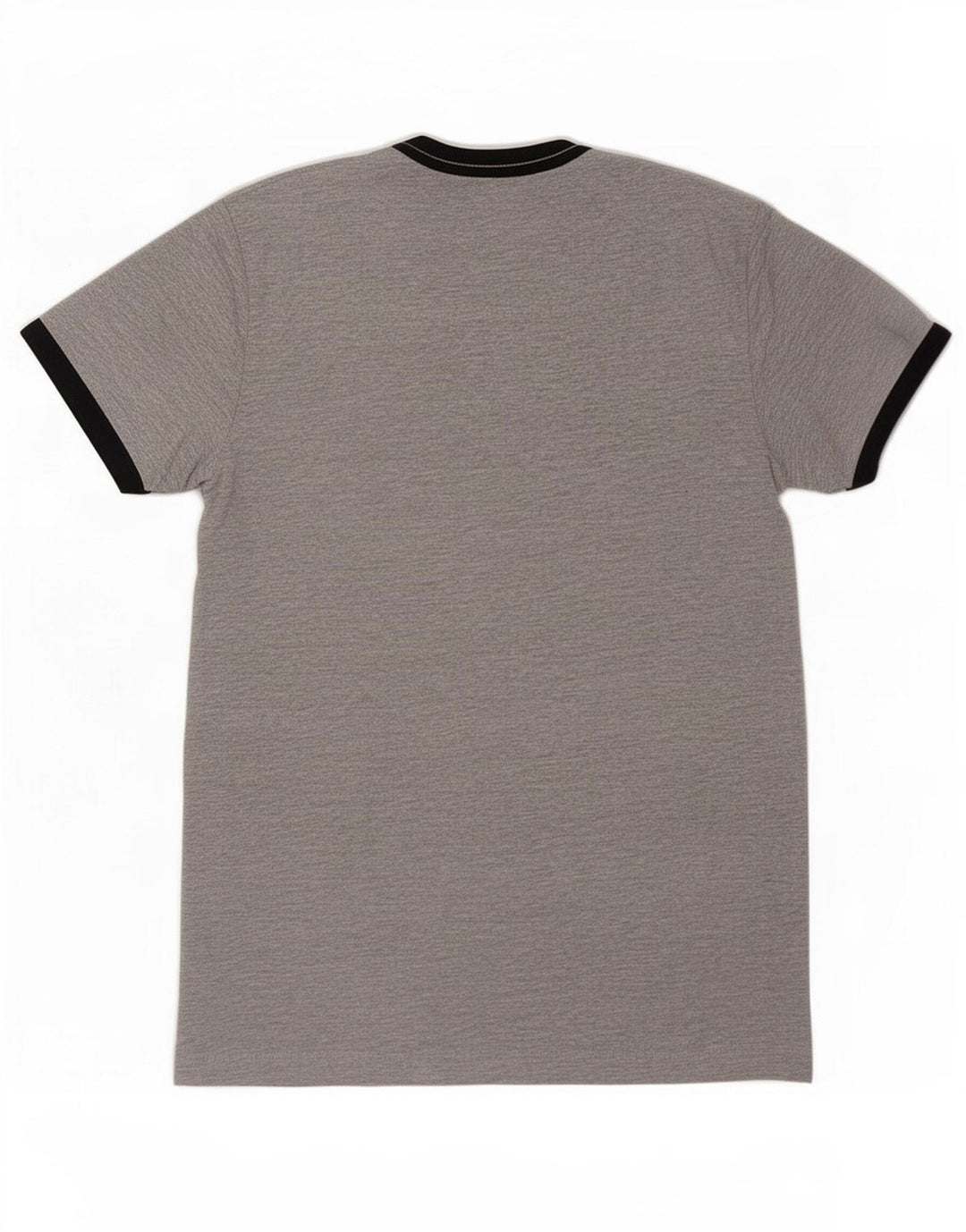 French Connection Herren-T-Shirt-Oberteil aus mittelgrau gesprenkelter Baumwolle