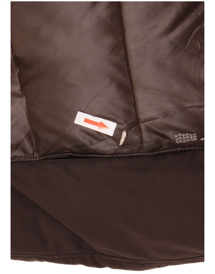 Geox Wattierte Damenjacke mit Kapuze, UK 8, Small, Braun, Colourblock-Polyester
