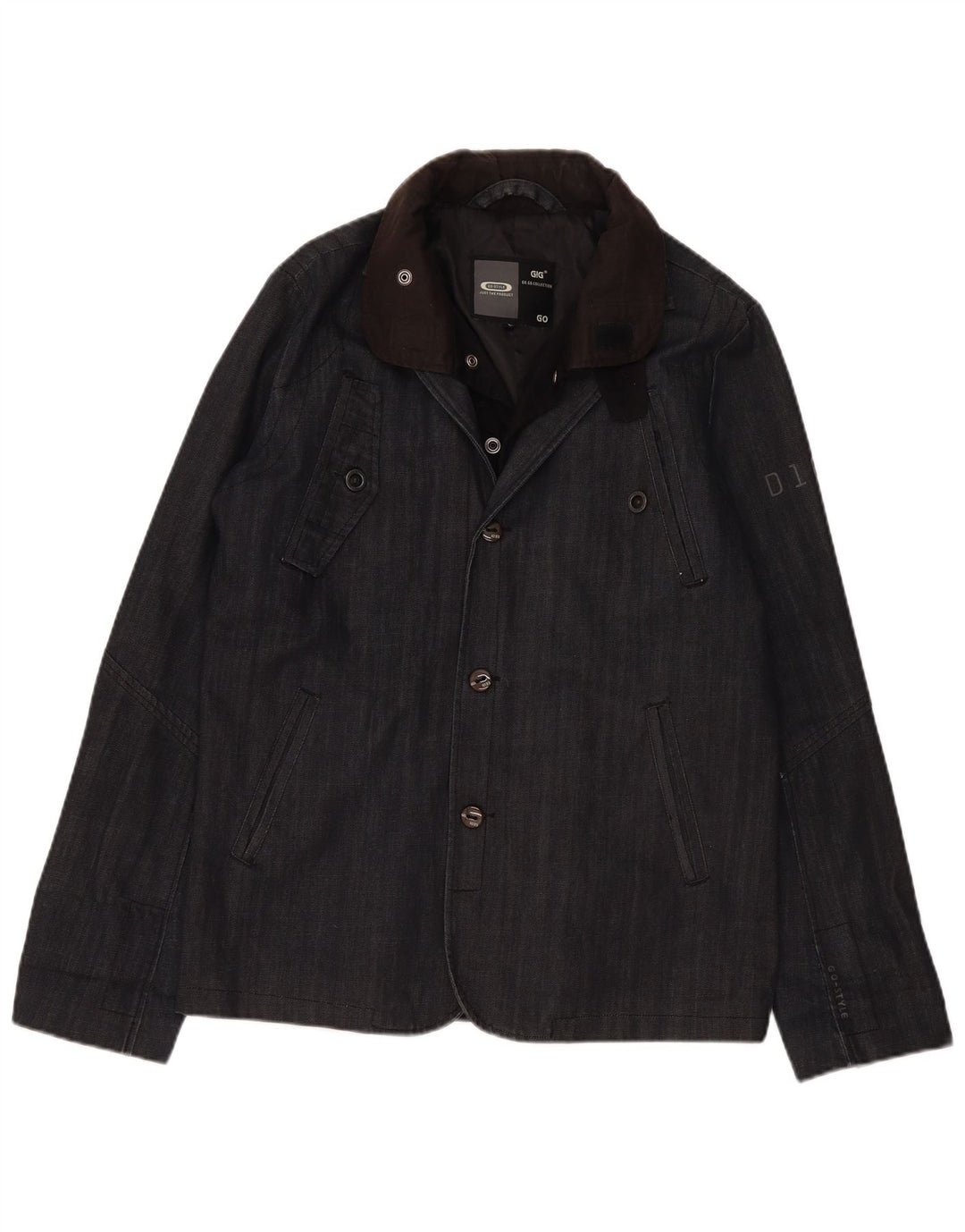 G-Star Herren Jeansjacke UK 40 Große graue Baumwolle