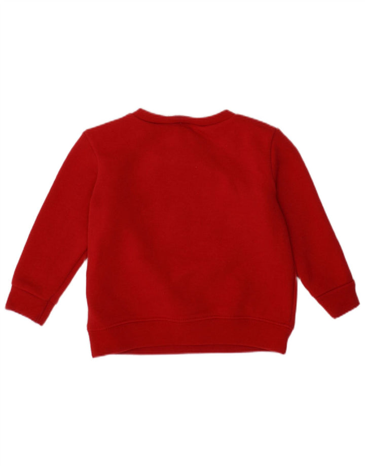 NIKE Baby Boys Graphic Sweatshirt Jumper 9-12 Months Red Cotton