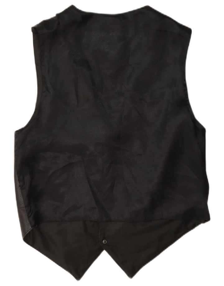 Vintage Herren Lederweste Klein Schwarz
