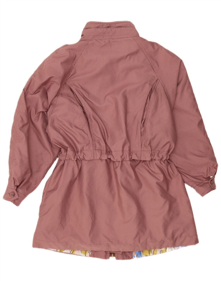 Vintage Damen Übergroße Parkajacke EU 42 Großes rosa Polyester
