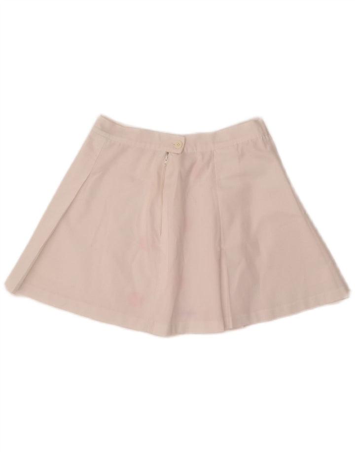 Diadora Damen Minirock UK 12 Medium W26 Weiß gepunktetes Polyester