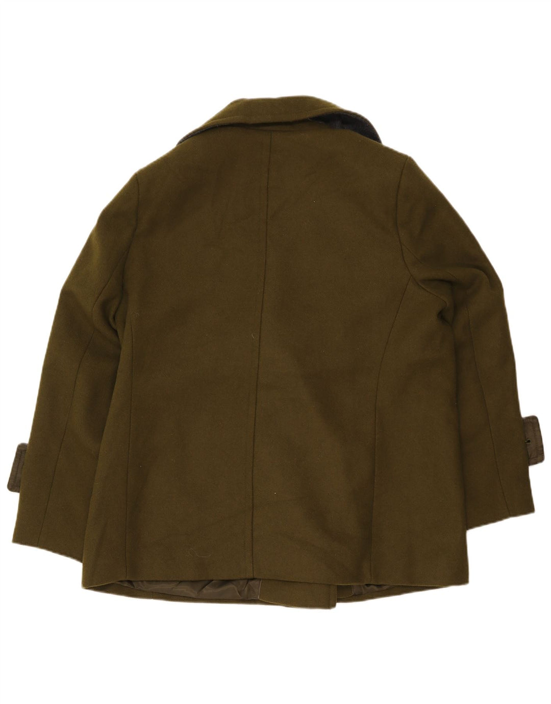 Marks & Spencer Damen Pea Coat UK 18 XL Khaki Polyester