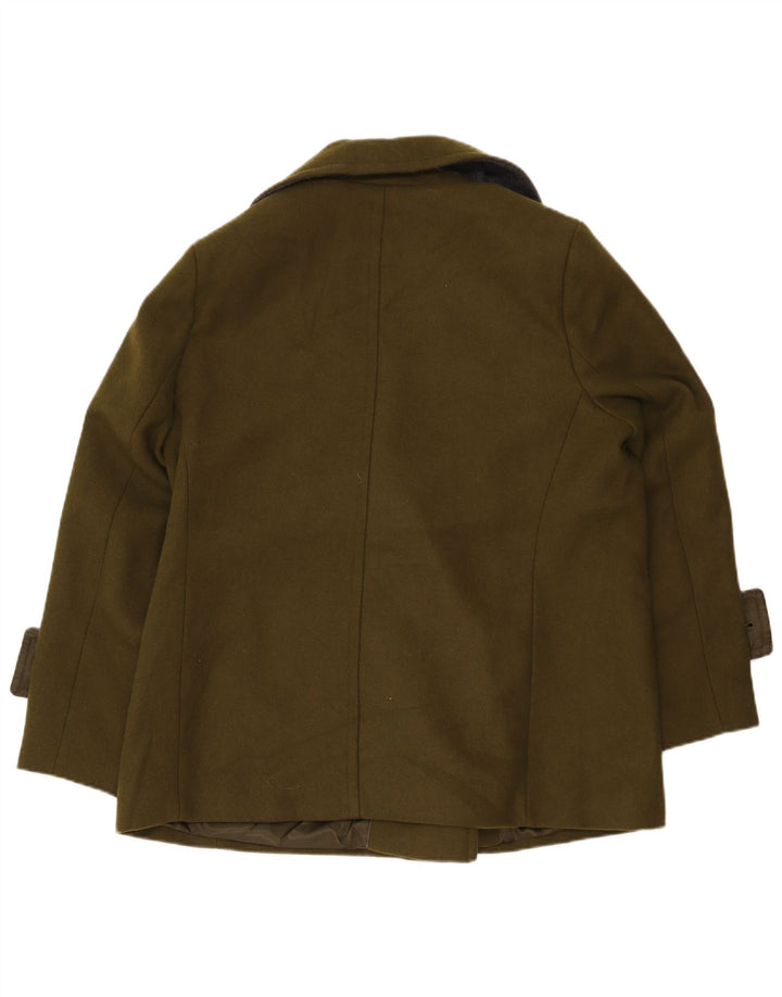 Marks & Spencer Damen Pea Coat UK 18 XL Khaki Polyester