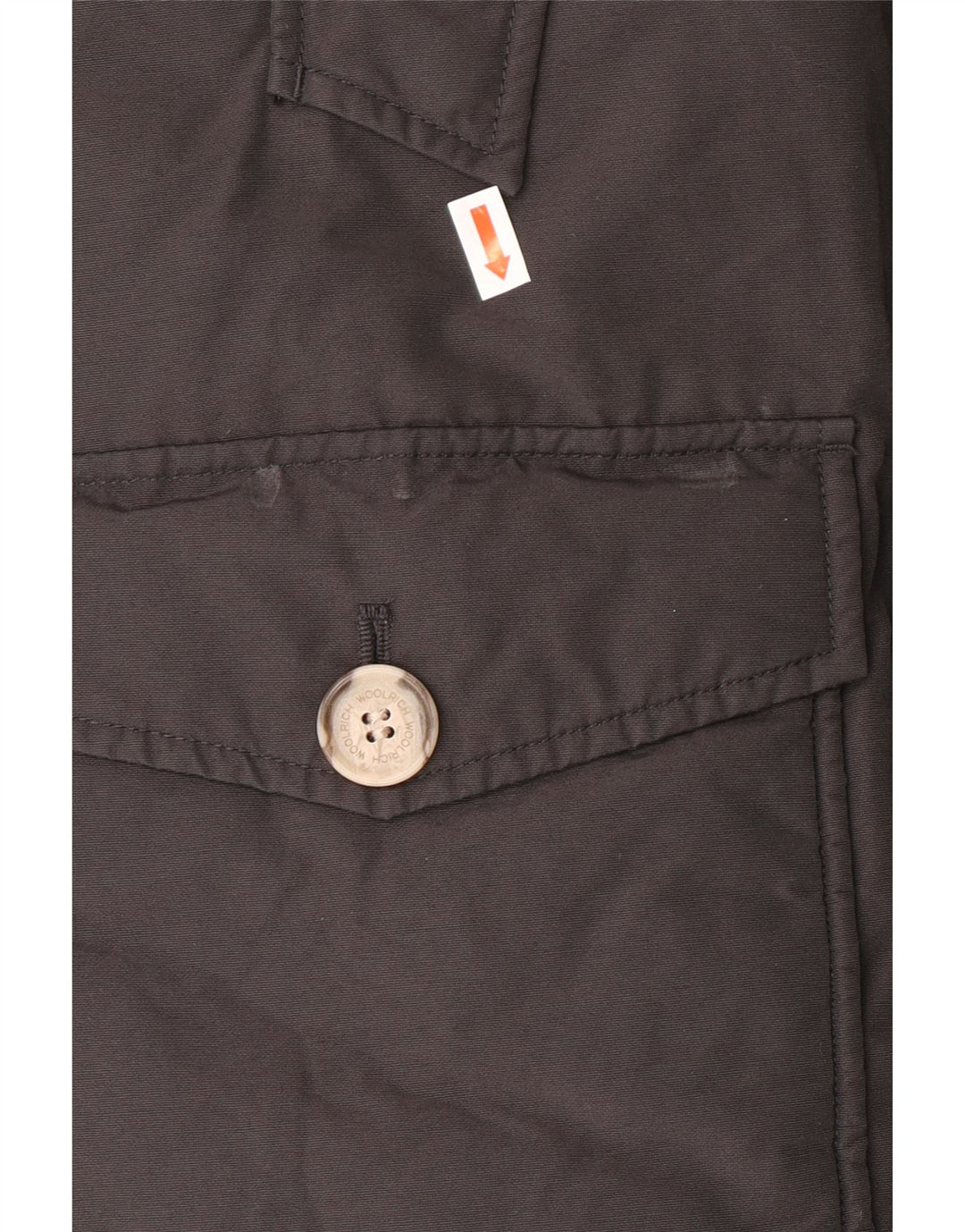 WOOLRICH Wattierter Jungenmantel mit Kapuze, 9–10 Jahre, schwarze Baumwolle