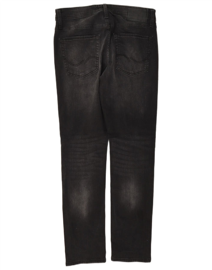 Jack & Jones Herren GLENN Slim Jeans W30 L32 Schwarze Baumwolle
