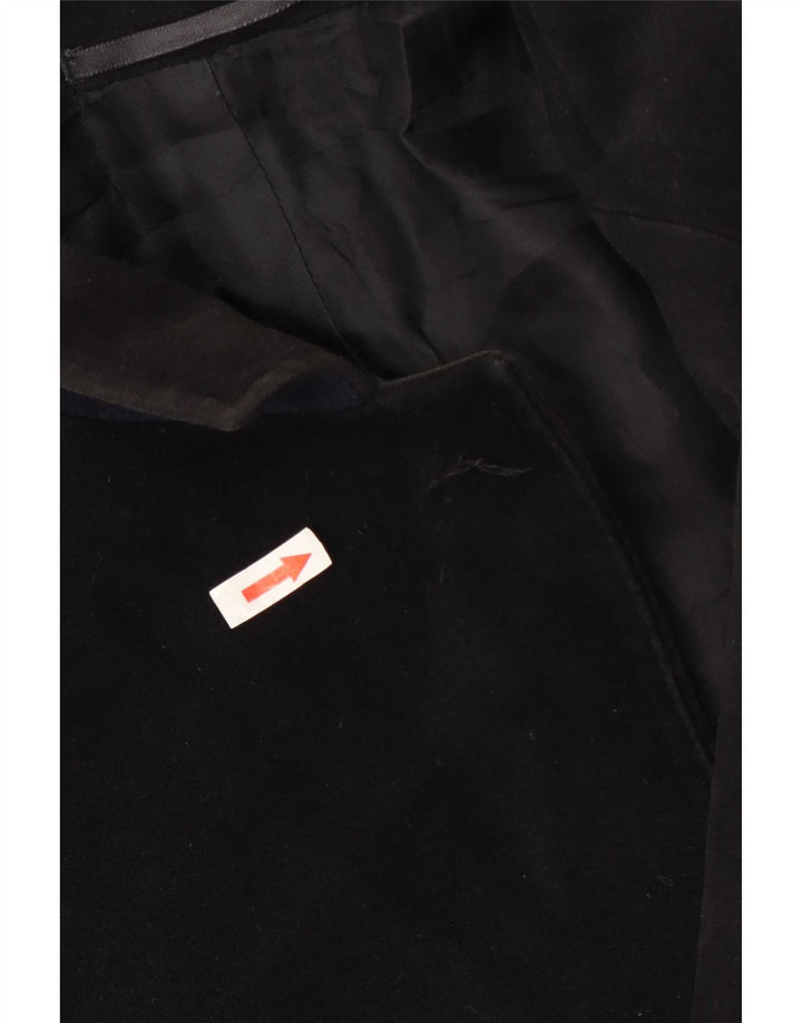 Massimo Dutti Herrenmantel EU 48 Mittelschwarze Baumwolle