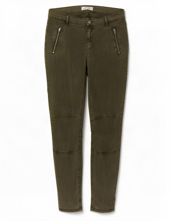Zara Damen Skinny Jeans EU 38 Small W28 L27 Khaki Lyocell