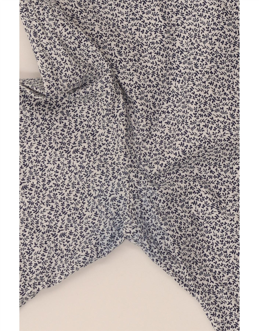 Zara Herren Slim-Fit-Hemd aus mittelblauer Baumwolle mit Blumenmuster