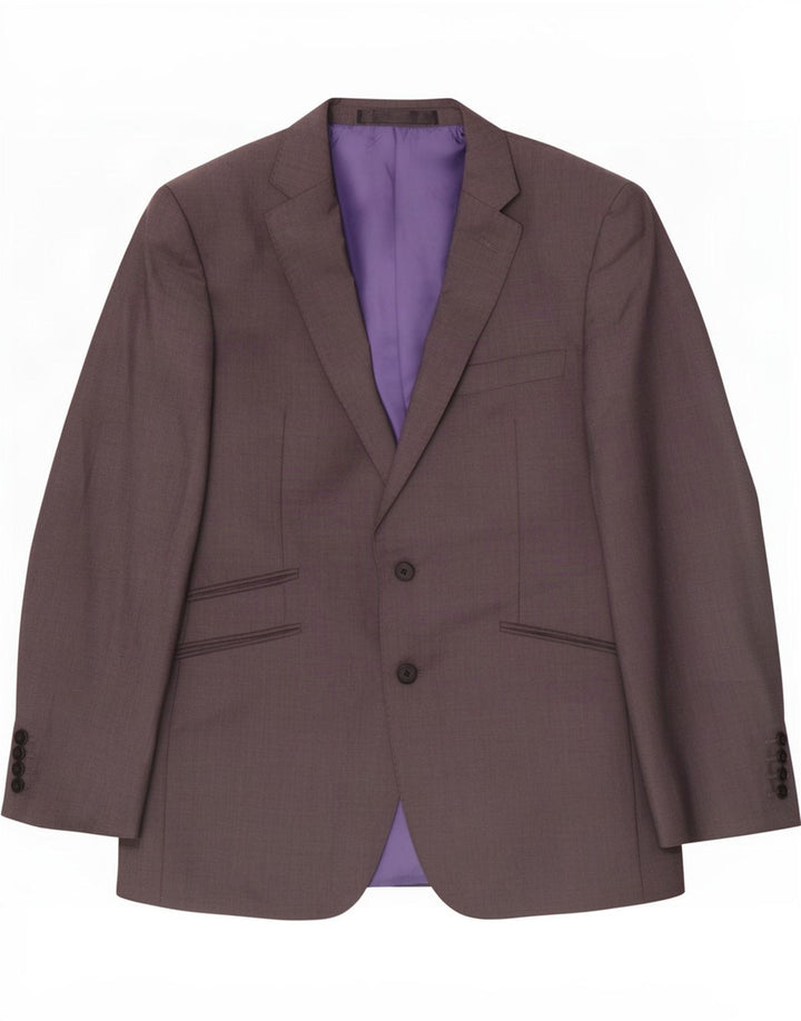 Marks & Spencer Herren-Blazer mit maßgeschneiderter Passform, UK 40, mittelgraue Wolle