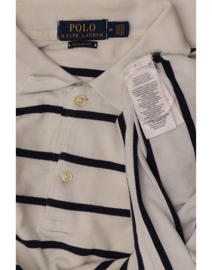 Polo Ralph Lauren Herrenhemd aus mittelweißer, gestreifter Baumwolle