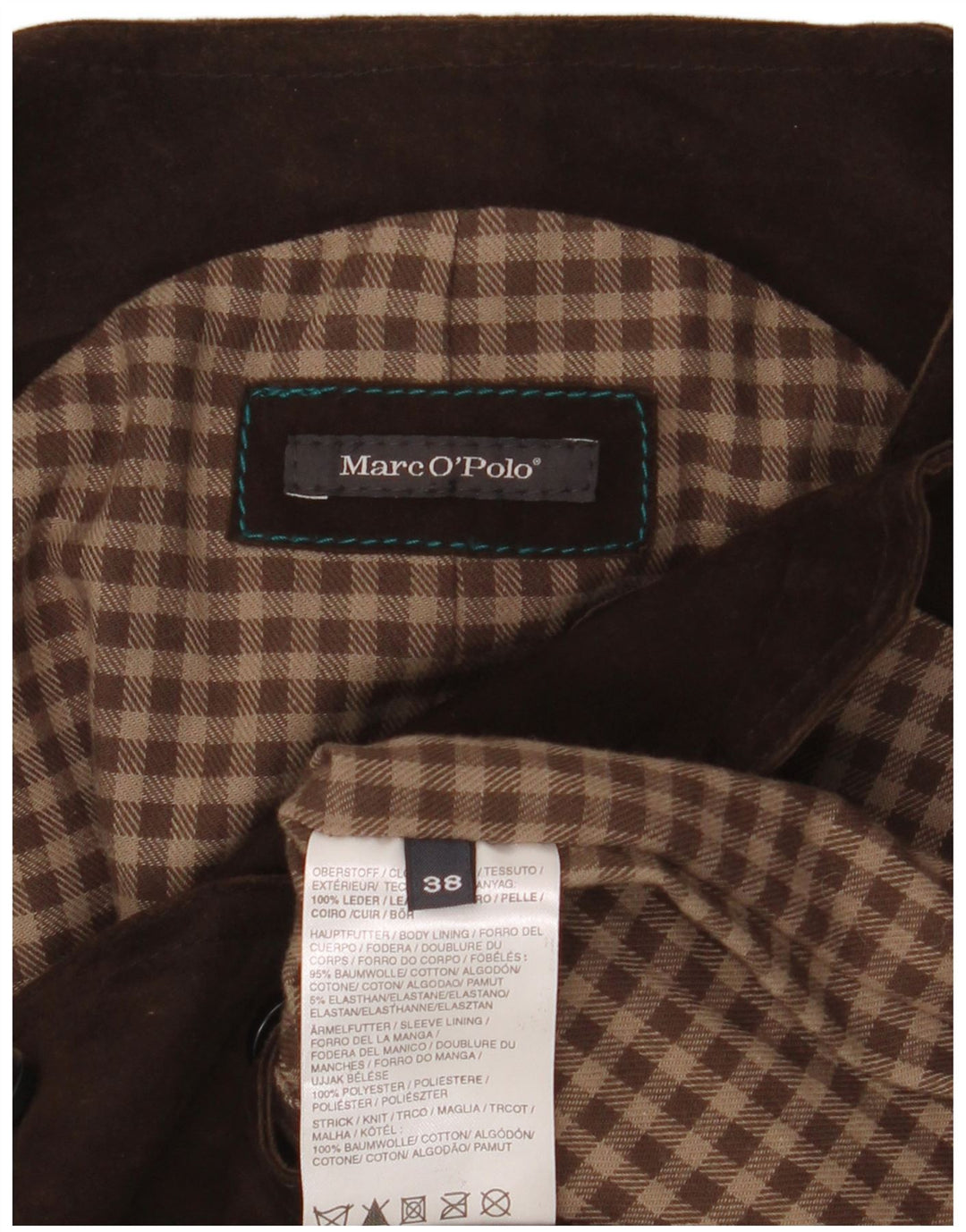 Marc O'Polo Damen Wildlederweste EU 38 Mittelbraunes Leder