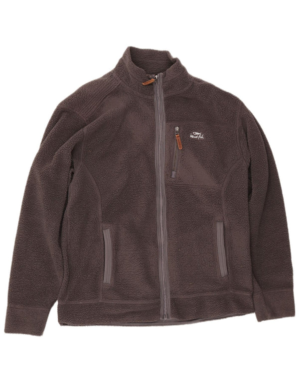 WEIRD FISH Herren Fleecejacke UK 40 Large Grau Polyester