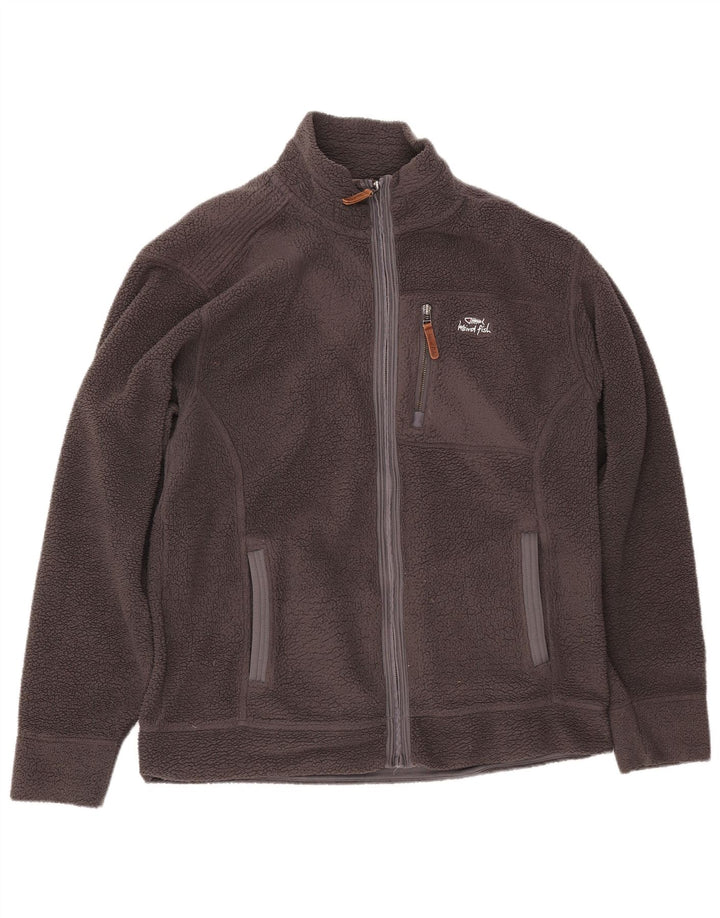 WEIRD FISH Herren Fleecejacke UK 40 Large Grau Polyester