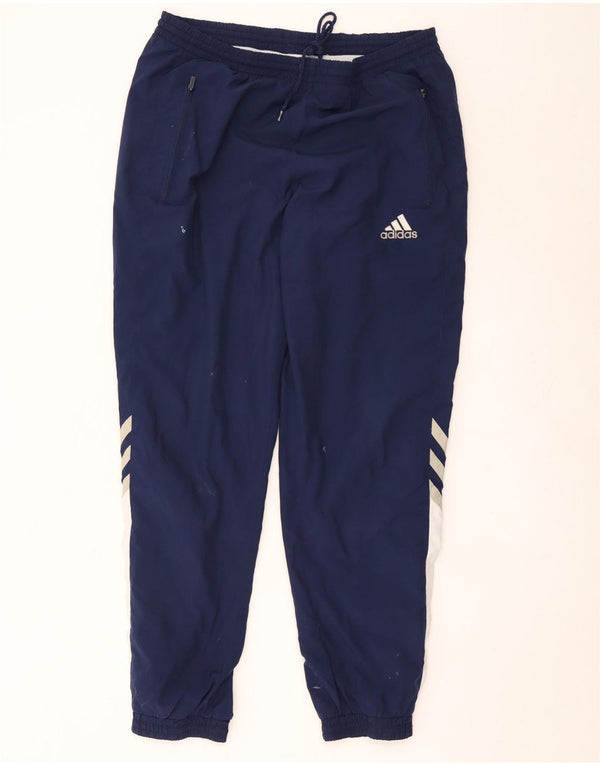 Adidas Herren-Trainingshose, Jogginghose, Größe 42/44, groß, Marineblau, Farbblock