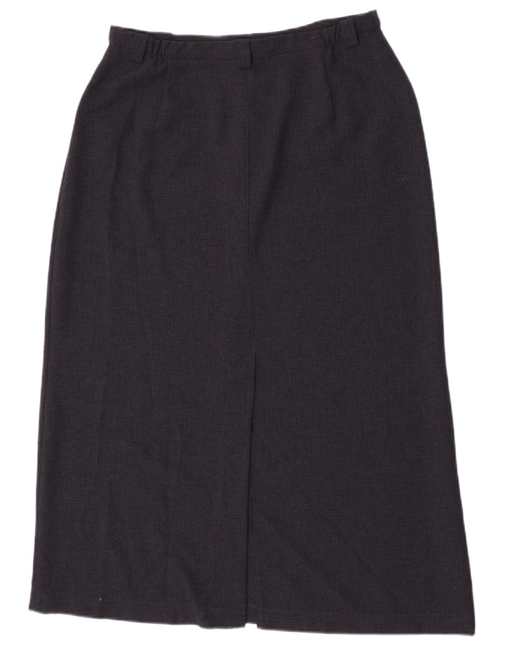 Marks & Spencer Damen Midirock UK 16 Large W32 Marineblau Polyester