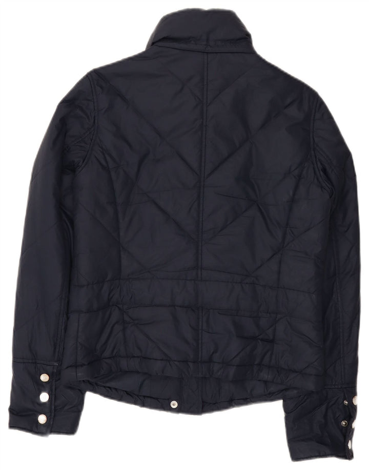 Tommy Hilfiger Damen Wattierte Jacke UK 10 Small Marineblau Polyester