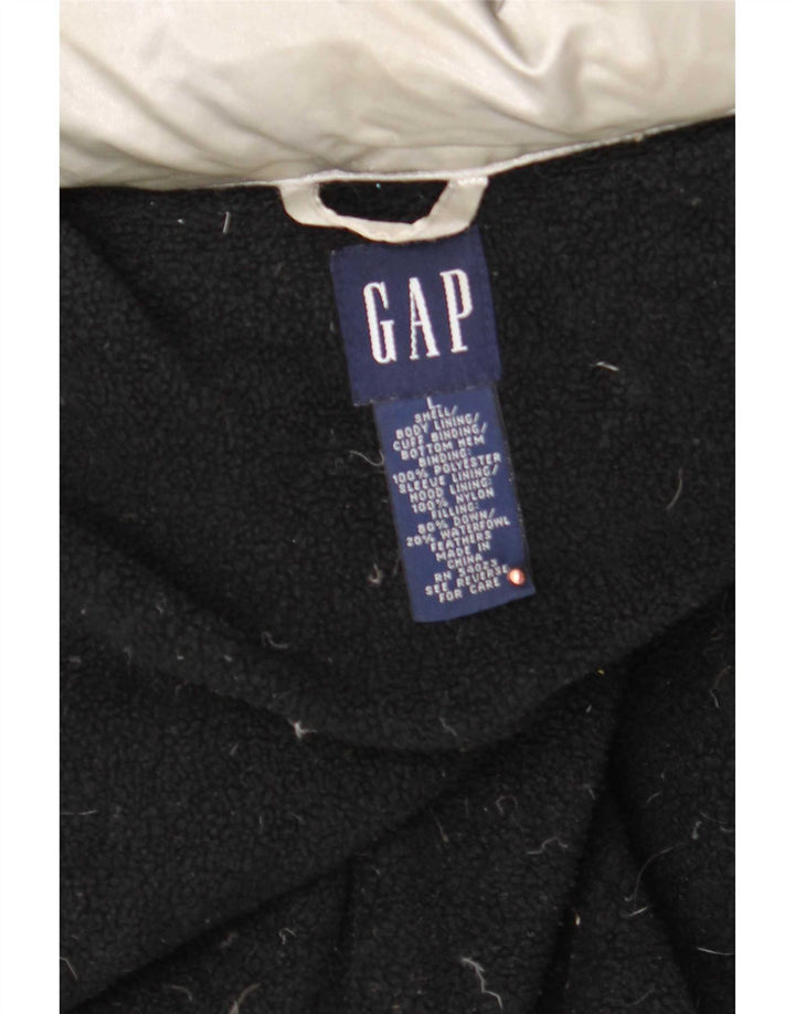 Gap Damen-Kapuzen-Übergröße, wattierte Jacke, UK 16, Größe L, silberfarben, Polyester