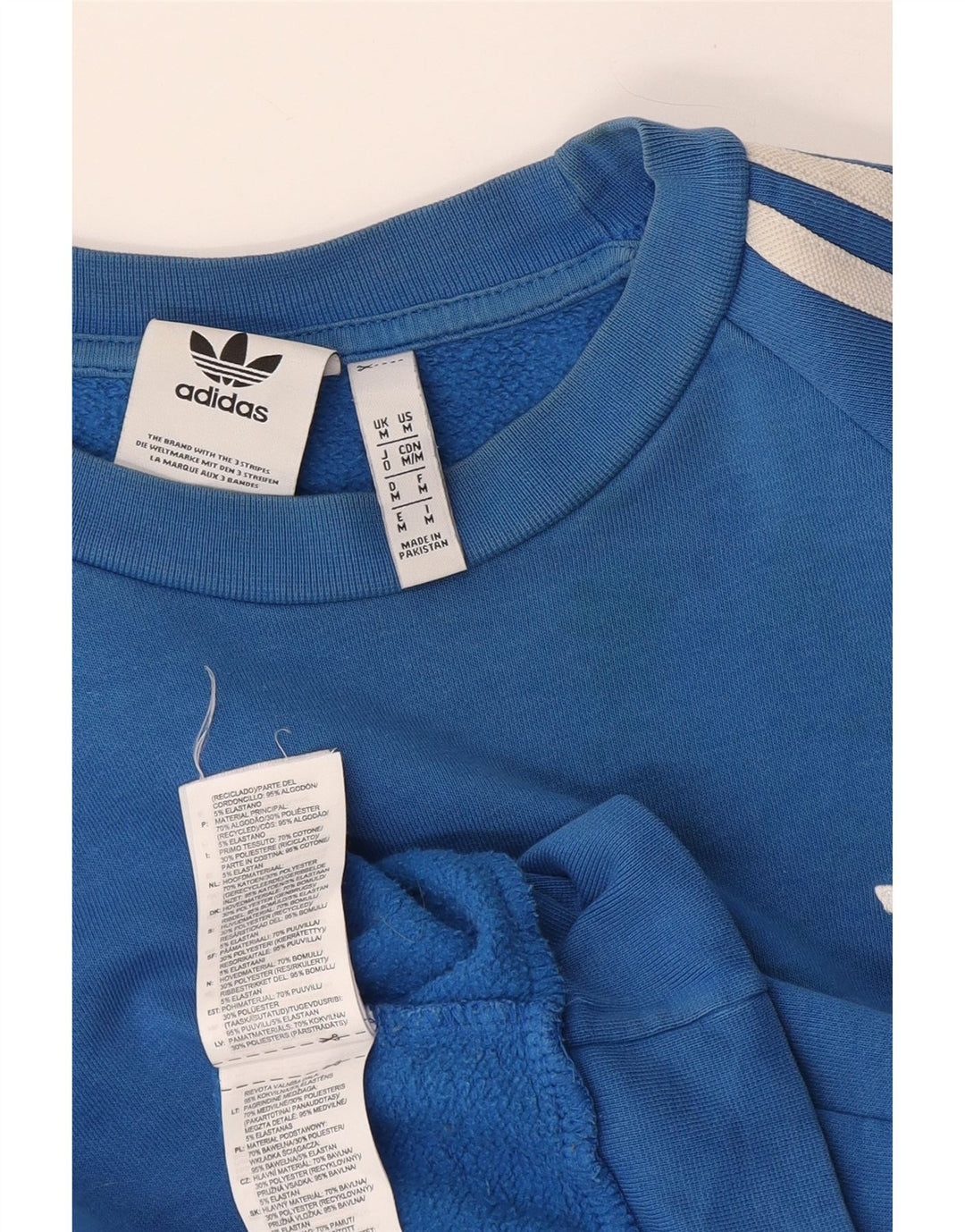 Adidas Herren Sweatshirt Pullover mittelblaue Baumwolle