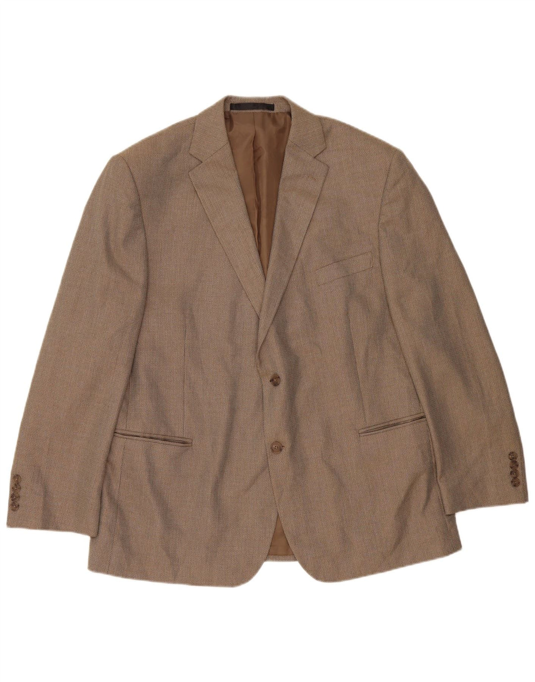 Marks & Spencer Herren-Blazer mit 2 Knöpfen, UK 46, XL, Beige, Polyester