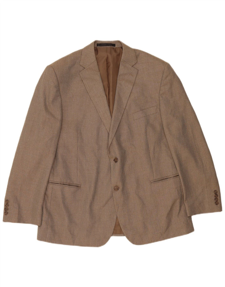 Marks & Spencer Herren-Blazer mit 2 Knöpfen, UK 46, XL, Beige, Polyester