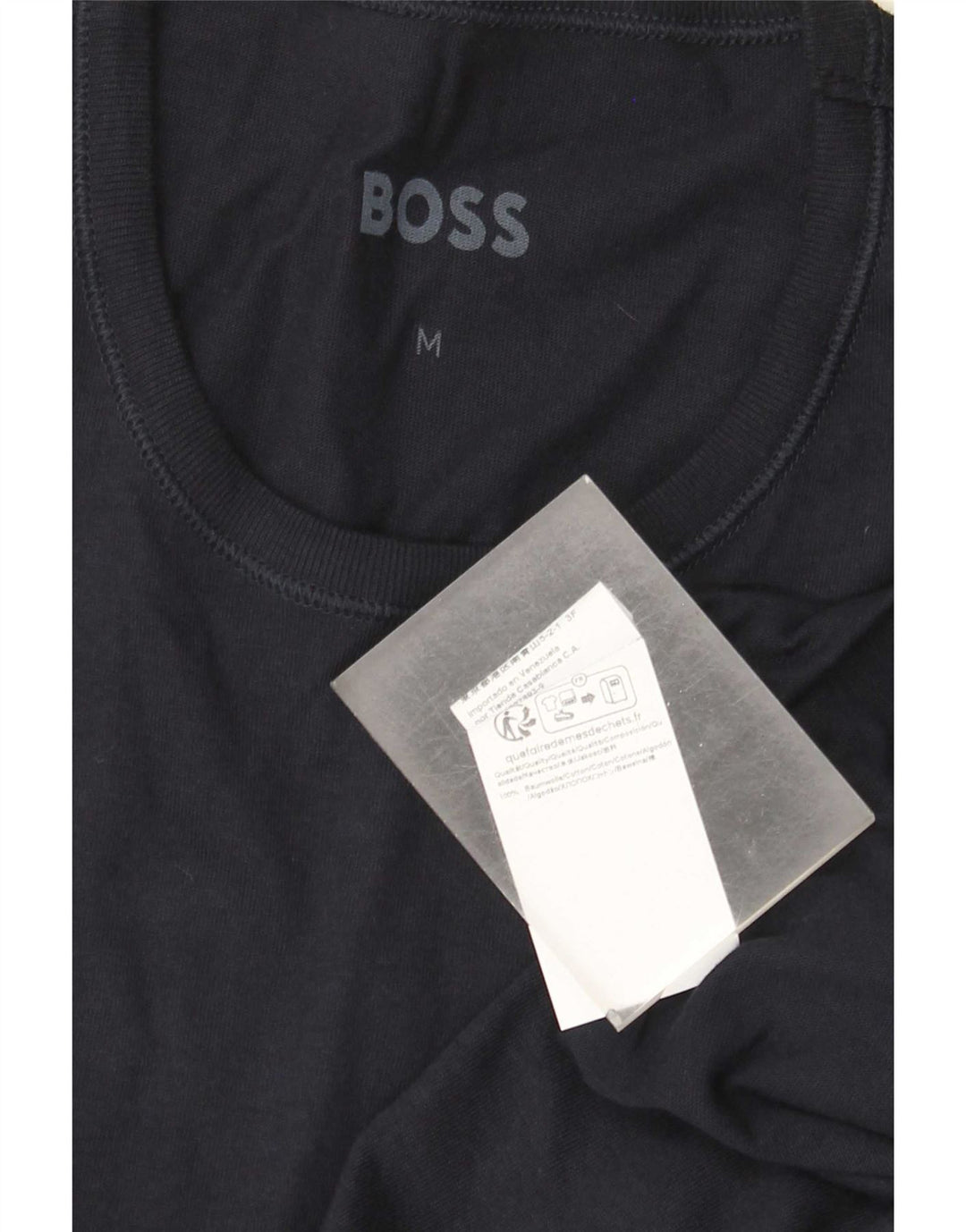 Hugo Boss Herren T-Shirt Top Medium Marineblau Baumwolle